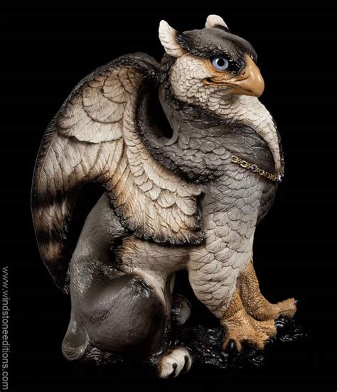 Male Griffin Silver Wolf Color Windstone Editions