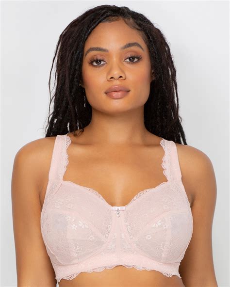Luxe Lace Wireless Bra Blushing Rose Curvy Couture