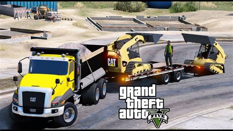 Gta 5 Real Life Mod New Eager Beaver Trailer And Dump Truck Hauling Skid