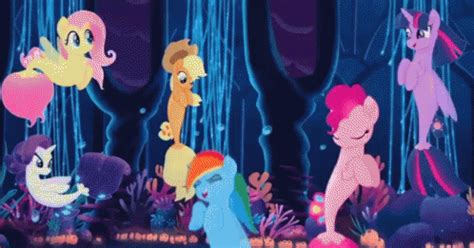 #my little pony #my gif #mlp #twilight sparkle #this gif is 40 frames omg ♡ 503. Pony Mermaids GIF - MyLittlePony Happy Yay - Discover ...