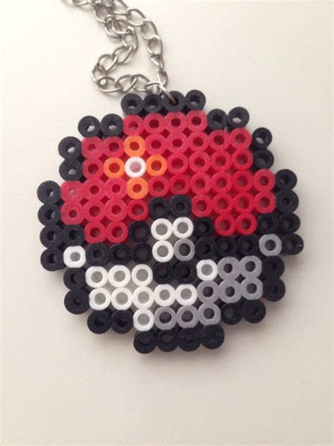 Pokemon Pokeball Hama Bead Plantillas Hama Beads Manualidades Hama