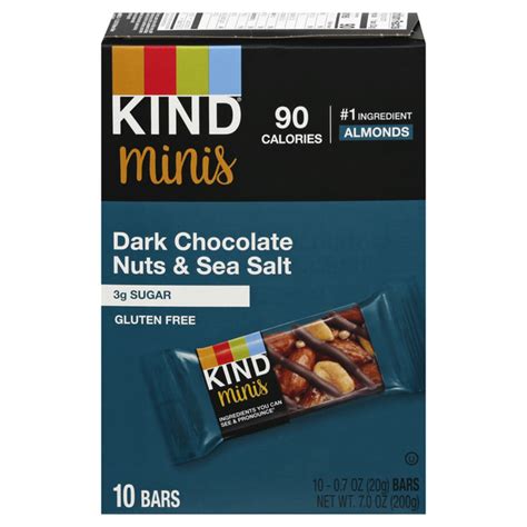 Save On Kind Minis Bars Dark Chocolate Nuts And Sea Salt 10 Ct Order