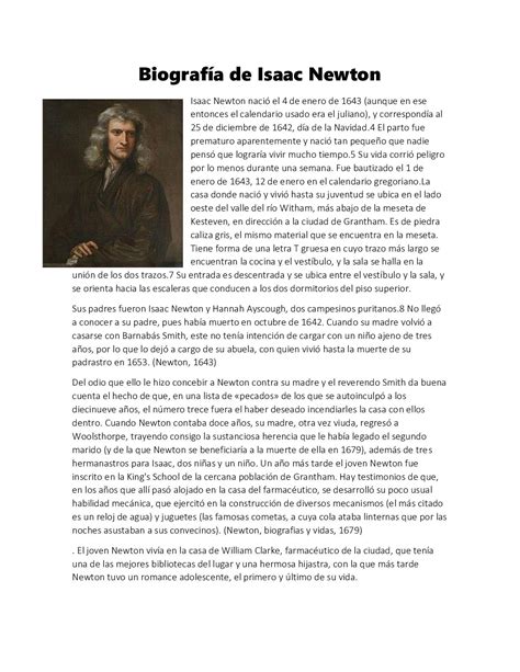 Calaméo Biografía De Isaac Newton