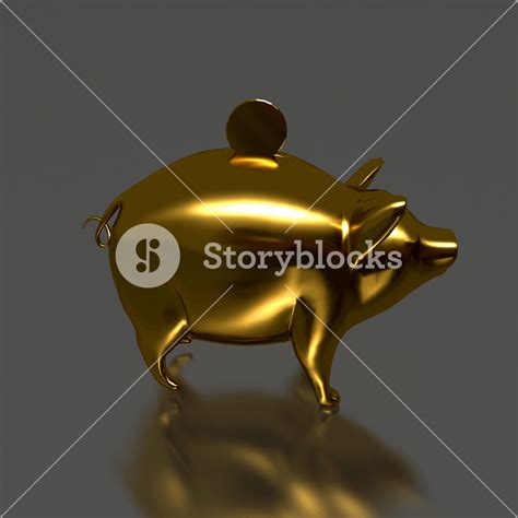 Gold Piggy Bank Royalty Free Stock Image Storyblocks