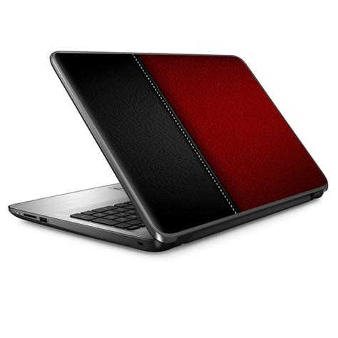Universal Laptop Skins Wrap For 14 Black And Red Leather Pattern Ebay