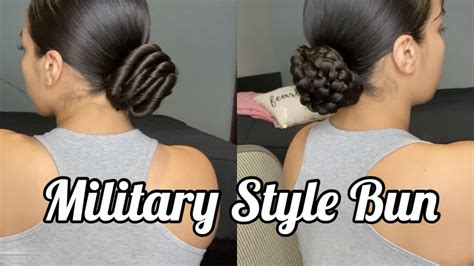 How To Military Bun 🇺🇸 ️ How I Do My Hair For The Marine Corps