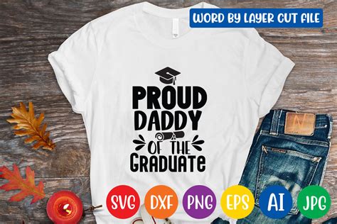 Proud Daddy Of The Graduate Svg Design Graphic By Craftzone · Creative