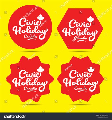 Civic Holiday Canada Logo Design Concept Stock Vector Royalty Free