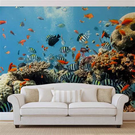 Sea Ocean Fish Corals Wall Paper Mural Buy At Europosters