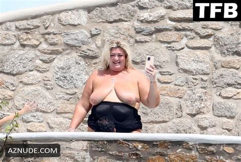 Gemma Collins Sexy Seen Flashing Her Nude Boobs At The Beach In Mykonos