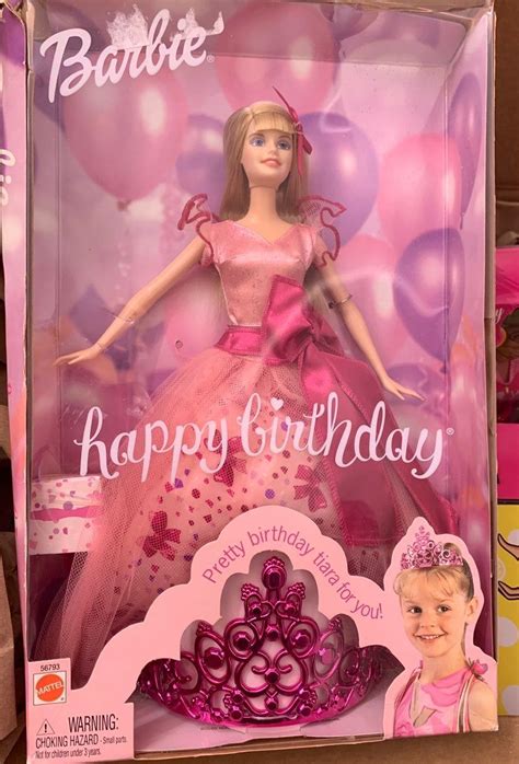 Barbie Happy Birthday Doll 56793 Wtiara 2002 New Nrfb