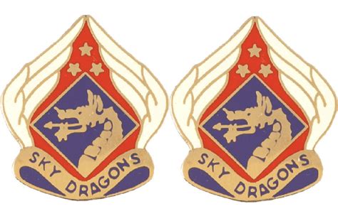 18th Airborne Corps Distinctive Unit Insignia Pair Sky Dragons