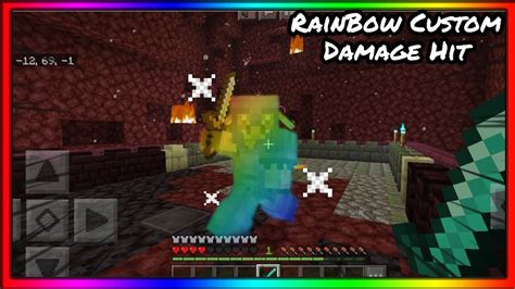 Custom Damage Rainbow Damage Rgb Resource Pack For Mcpe Bedrock Mcpegamingpvp Youtube
