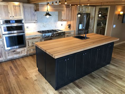 Fine Beautiful Custom Butcher Block Island Crosley Alexandria Top