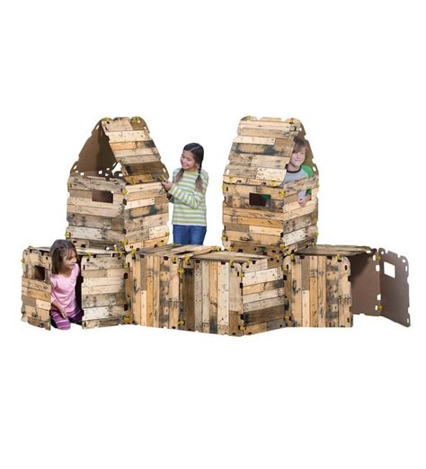 Hearthsong 32 Panel Cabin Fantasy Forts Indoor Building Kit With Hook