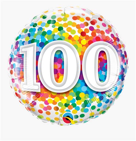 100th Birthday Balloon In A Box 100 Balloons Free Transparent
