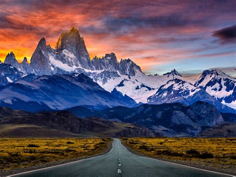 Fitz Roy Mountain In South America Patagonia Between Argentina And