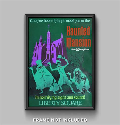 Haunted Mansion Poster Hitchhiking Ghosts Phineas Ezra Gus Ghost Beware