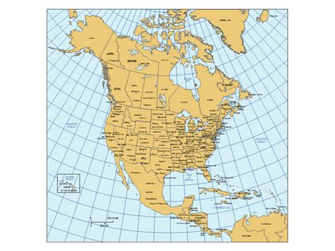 North America Powerpoint Map Wcountries Provinces States For North