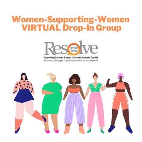 women supporting women virtual drop in group resolve counseling services canada