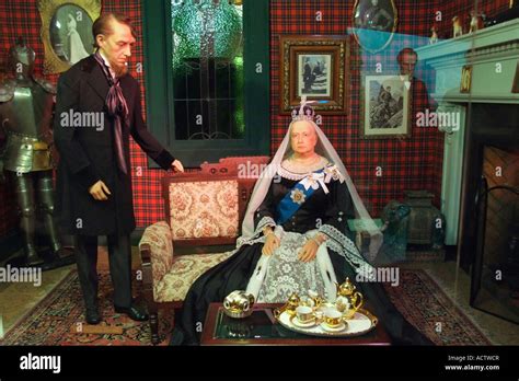Wax Effigy Of Queen Victoria Of England And Her Attendent Stock Photo
