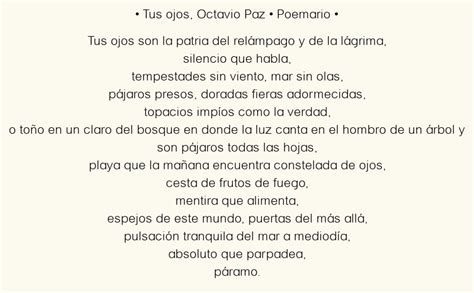 Poema Tus Ojos De Octavio Paz An Lisis Del Poema The Best Porn Website