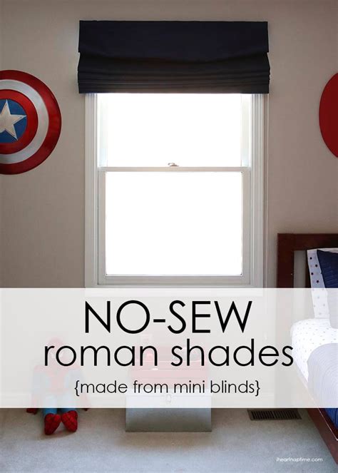 How To Make Inexpensive No Sew Roman Shades With Cheap Mini Blinds