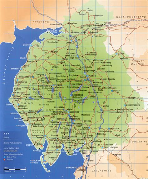 Map Of The English Lake District Lakeland
