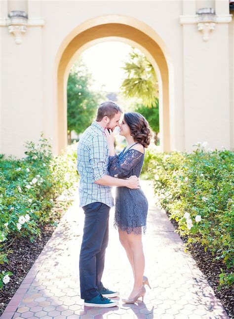 Engagement Session At Rollins College In Winter Park Fl Engagement