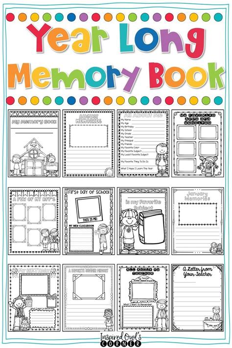 Year Long Memory Book Scrapbook Keepsakes Writing Project Memory Book