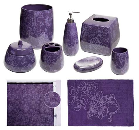 Botanica Purple Bathroom Accessories Deluxe Set