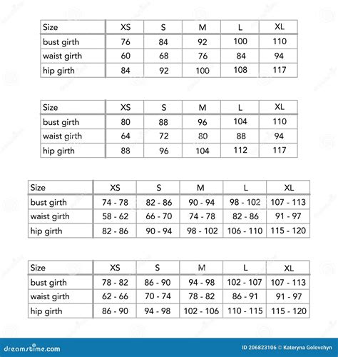 Women New European System Clothing Standard Body Measurements For