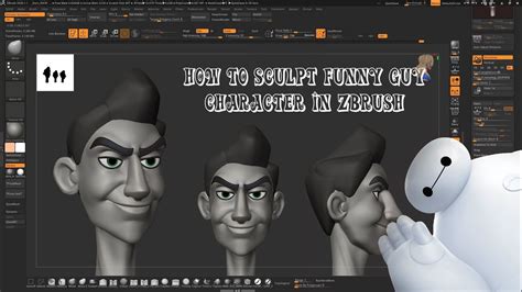 how to sculpt funny guy in zbrush youtube