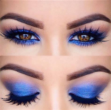 Electric Blue Blue Makeup Looks Blue Eye Makeup Makeup For Brown Eyes Blue Eyeshadow For