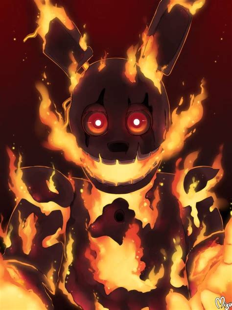 Flaming Springtrap By Blazemizu On Deviantart Anime Fnaf Fnaf