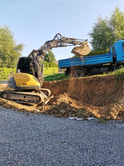 Koparka Roboty Ziemne Przy Cza Prace Ziemne Transport Niwelacja