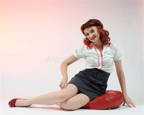 A Pretty Pin Up Girl Stock Image Image Of Pink Cute 15446403
