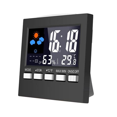 Abide Electric Desktop Clock Alarm Colorful Lcd Sn Sound Control