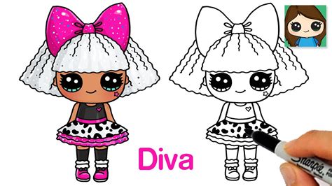 How To Draw Diva Easy Lol Surprise Doll Easy Drawings Dibujos