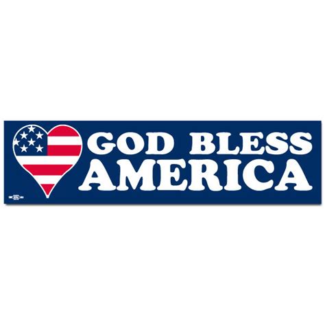 God Bless America Bumper Sticker Bs29116