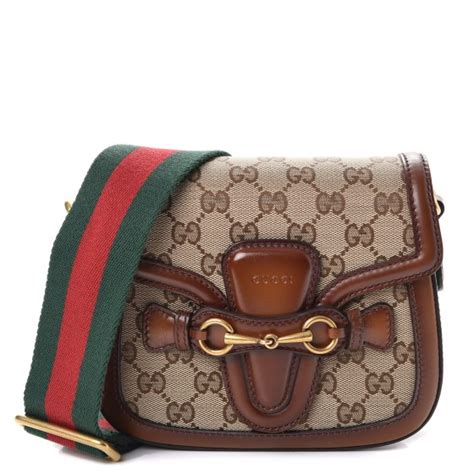 Gucci Monogram Small Lady Web Shoulder Bag Brown 342560 Fashionphile
