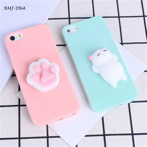Squishy Soft 3d Phone Case For Iphone 6 6s Cute Cartoon Cat Panda