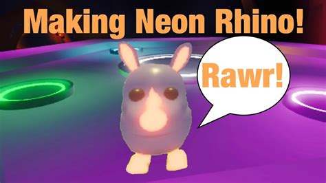 Making Neon Rhino Roblox Adopt Me Youtube