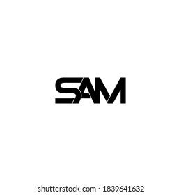 Sam Letter Original Monogram Logo Design Stock Vector Royalty Free Shutterstock