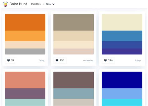 Color Hunt Hand Picked Color Palettes Aards