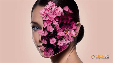 Floral Face Effect Photo Manipulation Tutorial Click3d Youtube