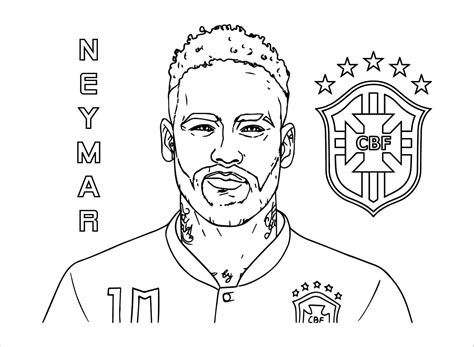 Famous Football Player Neymar coloring page - Download, Print or Color