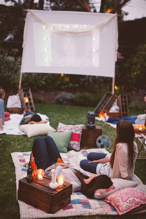 Backyard Movie Night Party Entertaining Ideas Wedding