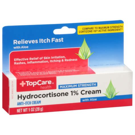 Topcare Hydrocortisone 1 Cream With Aloe Maximum Strength