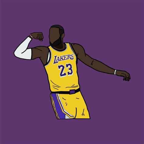 Lebron James Flex Celebration Los Angeles Lakers Nba T Shirt